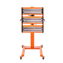 VEVOR 3300W infrasarkanā krāsas žāvēšanas lampa ar statīvu, 0,8 m² pārklājums, 1–60 min taimeris