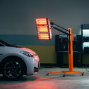 VEVOR 3300W infrasarkanā krāsas žāvēšanas lampa ar statīvu, 0,8 m² pārklājums, 1–60 min taimeris