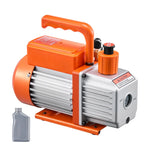 VEVOR vakuuma sūknis 217 l/min, vienpakāpes rotācijas lāpstiņu HVAC vakuuma sūknis R134a / R22 / R410a sistēmām, komplekts ar eļļas pudeli, paredzēts automobiļu gaisa kondicionieru apkopei un sveķu degazēšanai