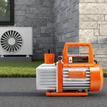 VEVOR vakuuma sūknis 100 l/min, vienpakāpes rotācijas lāpstiņu HVAC AC vakuuma sūknis ar 4 polu motoru, 5 Pa galējais vakuums, paredzēts R134a / R22 / R410a sistēmām, komplekts ar eļļas pudeli, automobiļu kondicionieru apkopei un sveķu degazēšanai