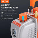 VEVOR vakuuma kamera 11,4 l ar vienpakāpes vakuuma sūkni 99 l/min, rūdīta stikla vāks, ar 250 ml eļļas pudeli, paredzēta koksnes stabilizēšanai un silikonu un epoksīdu degazācijai