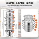 VEVOR Nerūsējošā Tērauda Pelmeņu Tvaicētājs – 5 līmeņu tvaicēšanas katls (30 cm), piemērots gāzes un elektriskajām plītīm