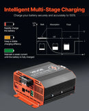 VEVOR 12 V 30 A DC–DC akumulatora lādētājs 375 W, borta lādētājs svina-skābes, litija, AGM, GEL un šķidrā elektrolīta akumulatoriem, viedā daudzpakāpju uzlāde, paredzēts kemperiem, komerctransportam, laivām un jahtām