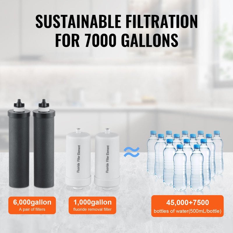 VEVOR Ūdens Attīrīšanas Filtru Nomaiņa Smaguma Filtrācijas Sistēmai, 4 Gab.