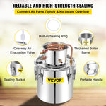 50L stainless steel still with condenser, copper tube and built-in thermometer, for home use