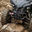 VEVOR elektriskā vinča ATV/UTV 1134 kg ar Φ4,8 mm x 12 m sintētisko trosi, vadu tālvadības pulti, IP55 ūdensizturība, alumīnija korpuss ar troses vadotni un montāžas plāksni bezceļu vilkšanai