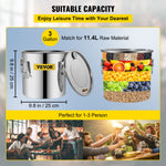 11.4L distillation apparatus with built-in thermometer on lid and water circulation pump, suitable for alcohol distillation, essential oil extraction and water purification