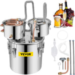 12L stainless steel still, copper distillation pipe with circulation pump, home brewing kit with built-in thermometer