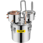 12L stainless steel still, copper distillation pipe with circulation pump, home brewing kit with built-in thermometer