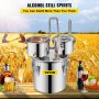 19L distillation apparatus, copper tube, with built-in thermometer, suitable for the production of alcohol, essential oils, hydrosols and distilled water