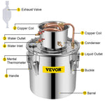 30L stainless steel distillation kit for distillation of alcohol, essential oils, with water pump