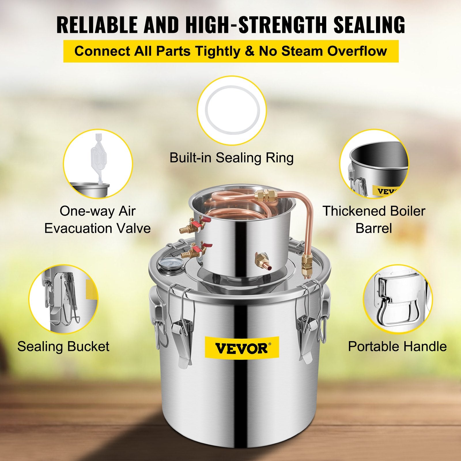 30L stainless steel distillation kit for distillation of alcohol, essential oils, with water pump