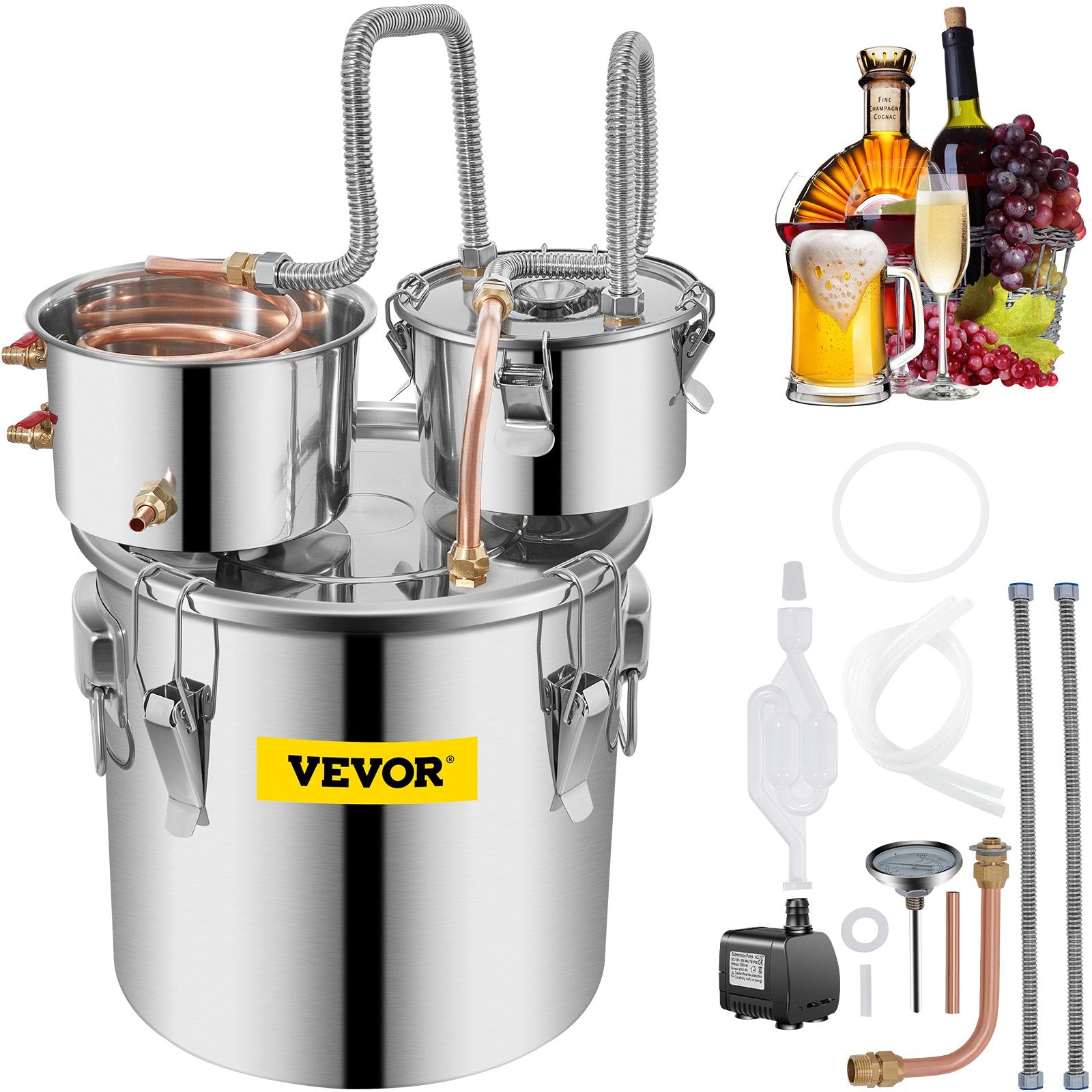 30L stainless steel still, for home use, double boiler