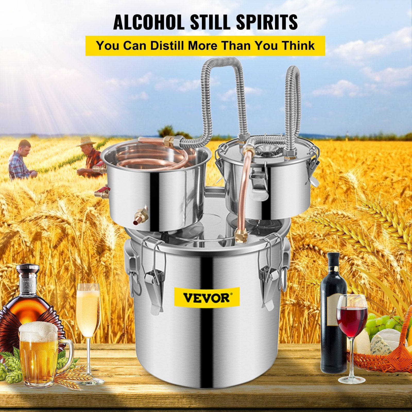 30L stainless steel still, for home use, double boiler