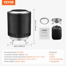 Настольный камин VEVOR 15,2 см - камин из нержавеющей стали для внутреннего и наружного использования, черный