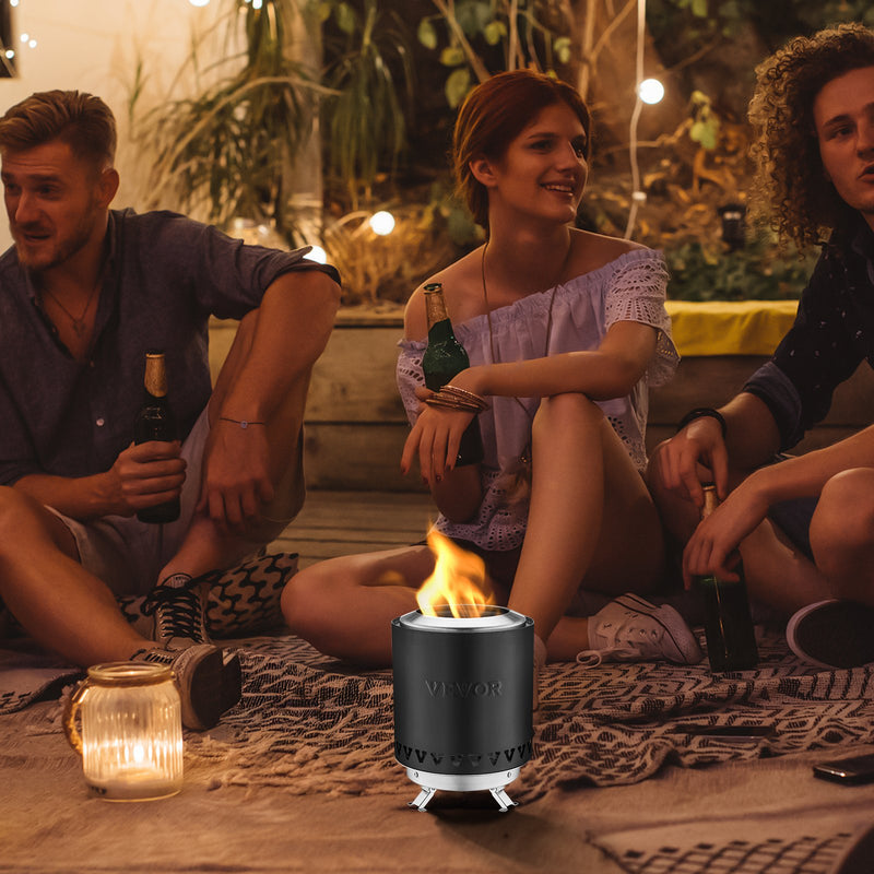 Настольный камин VEVOR 15,2 см - камин из нержавеющей стали для внутреннего и наружного использования, черный
