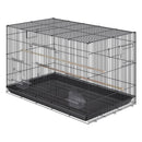VEVOR 76 cm Putnu būris, metāla lielais parakeetu būris kokateiliem, maziem papagaiļiem, budžijiem, mīlestības putniem un kanārijputniem, mājdzīvnieku putnu būris ar ritenīšu stendu un paliktni