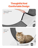 Kaķu treniņrats ar pedometru, 103,6 cm, ar bremzi un paklājētu skrejceļu, kluss skrejritenis telpām kaķiem līdz 13,6 kg, balts