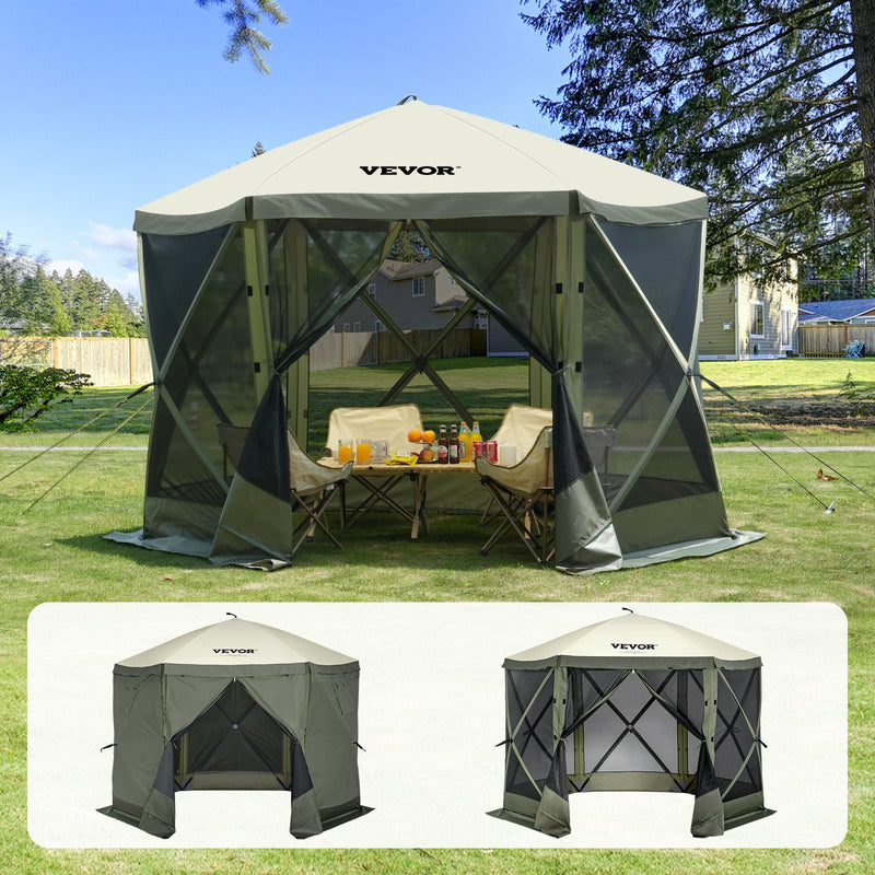 Тент VEVOR 3,05 x 3,05 x 2,29 м - 6-стоечный Pop-Up, солнцезащитный и водонепроницаемый, защитная краска