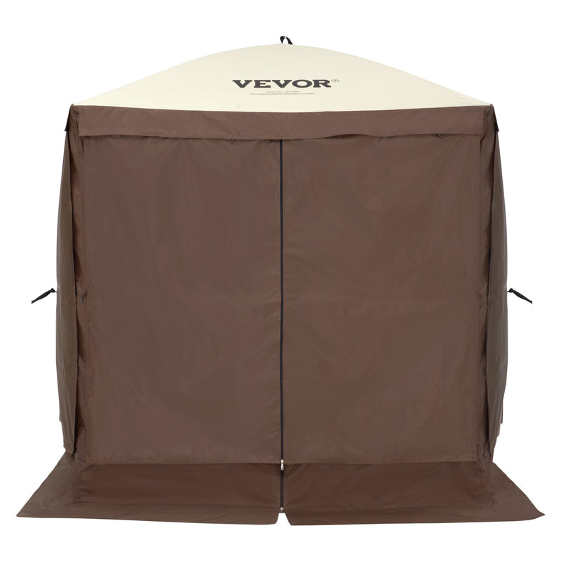 VEVOR 1.83 x 1.83 x 2.1 m awning - 4-post Pop-Up, sun protection and waterproof, brown