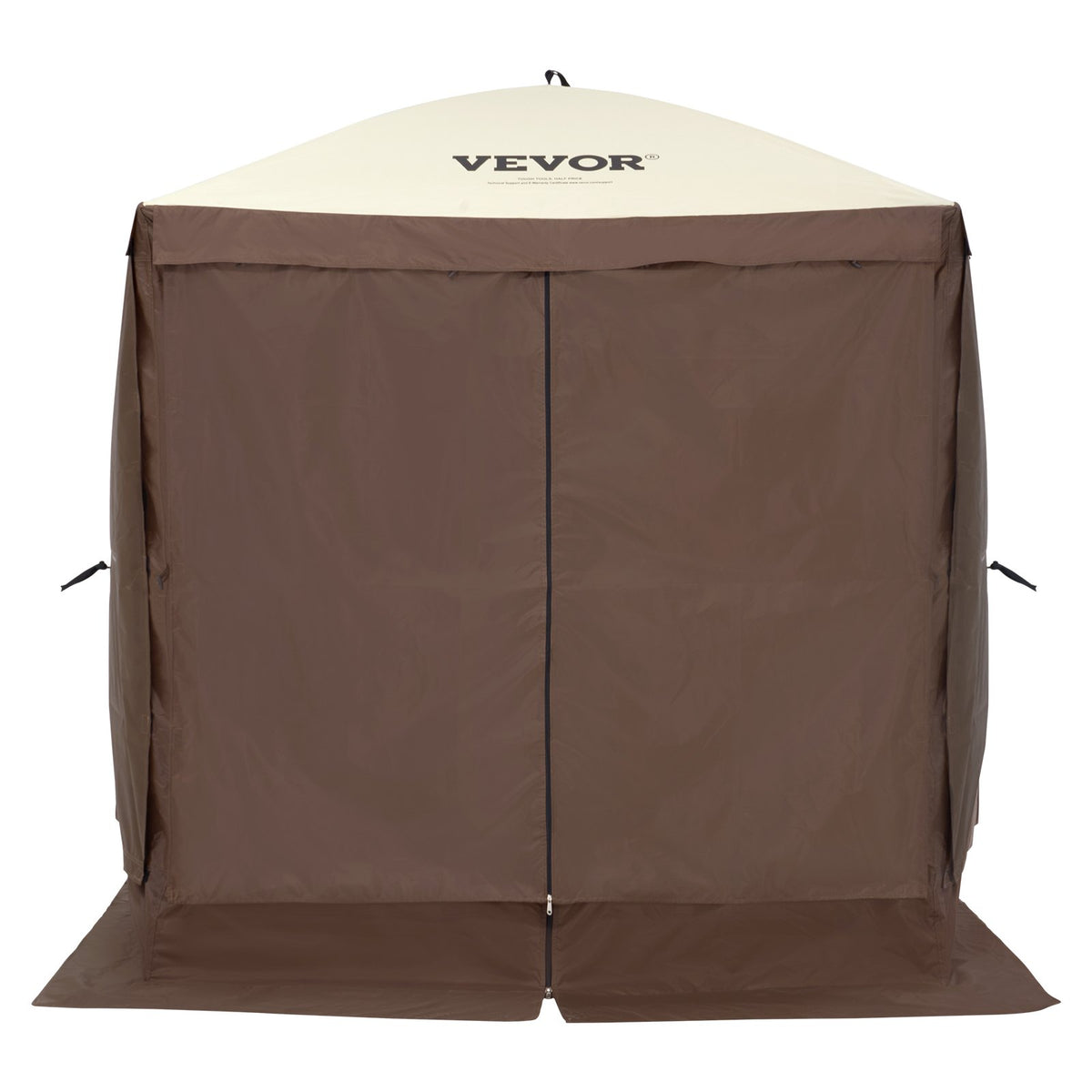 VEVOR 1.83 x 1.83 x 2.1 m nojume – 4-stūru Pop-Up, saules aizsardzība un ūdensnecaurlaidīga, brūna