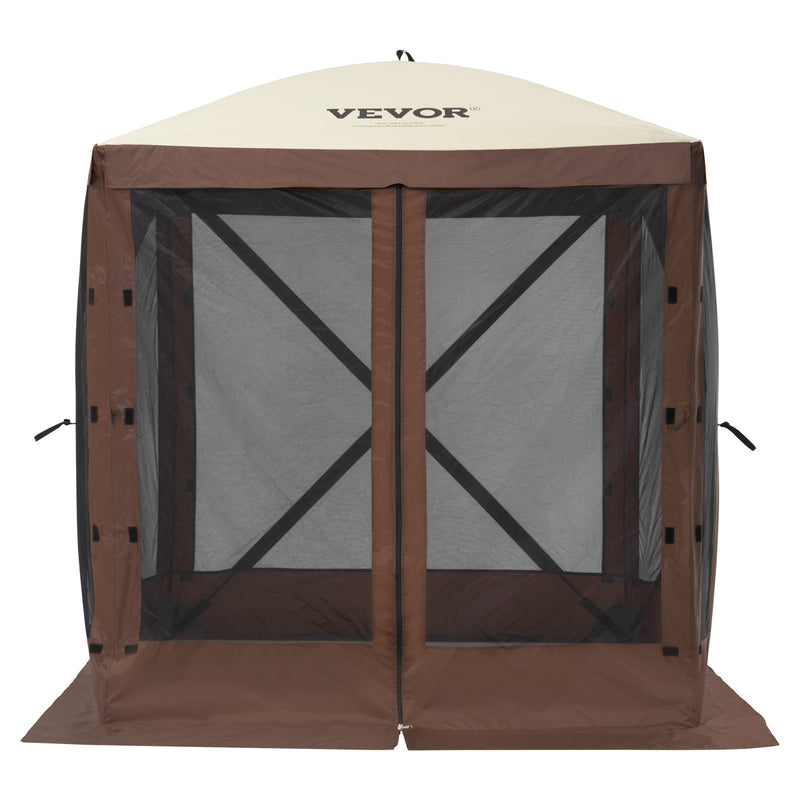 VEVOR 1.83 x 1.83 x 2.1 m awning - 4-post Pop-Up, sun protection and waterproof, brown