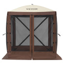 VEVOR 1.83 x 1.83 x 2.1 m awning - 4-post Pop-Up, sun protection and waterproof, brown