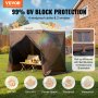 VEVOR 1.83 x 1.83 x 2.1 m awning - 4-post Pop-Up, sun protection and waterproof, brown