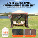 VEVOR 1.83 x 1.83 x 2.1 m awning - 4-post Pop-Up, sun protection and waterproof, brown