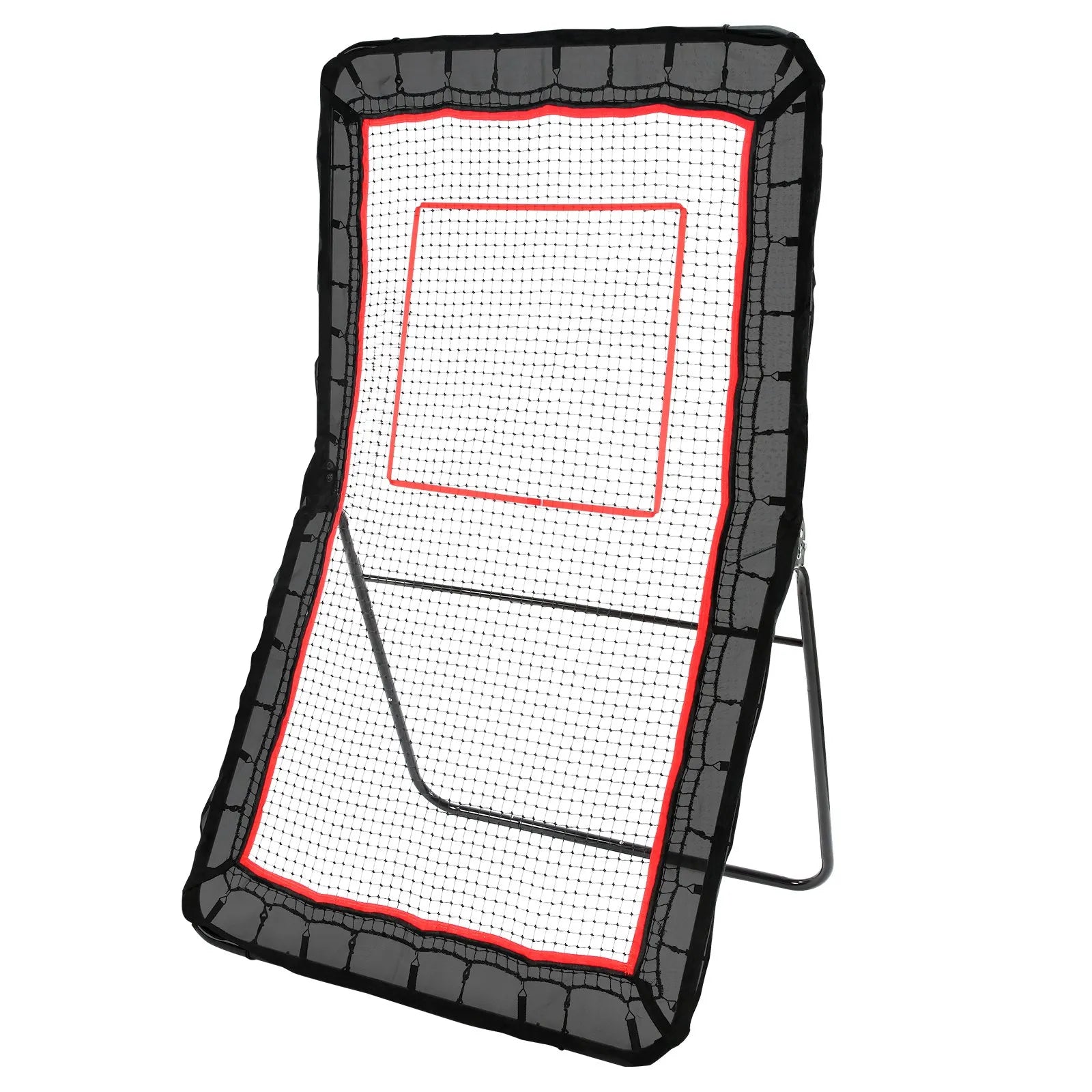 VEVOR Lakrosa atsitiena tīkls pagalmam, 1219,2 × 2133,6 mm volejbola atsitiena tīkls, Pitchback beisbola un softbola atgriešanas treniņu siets, regulējama leņķa metienu treniņu siena ar mērķi