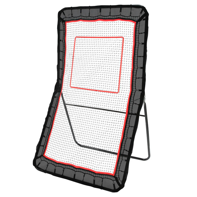 VEVOR Lakrosa atsitiena tīkls pagalmam, 1219,2 × 2133,6 mm volejbola atsitiena tīkls, Pitchback beisbola un softbola atgriešanas treniņu siets, regulējama leņķa metienu treniņu siena ar mērķi