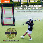 VEVOR Lakrosa atsitiena tīkls pagalmam, 1219,2 × 2133,6 mm volejbola atsitiena tīkls, Pitchback beisbola un softbola atgriešanas treniņu siets, regulējama leņķa metienu treniņu siena ar mērķi
