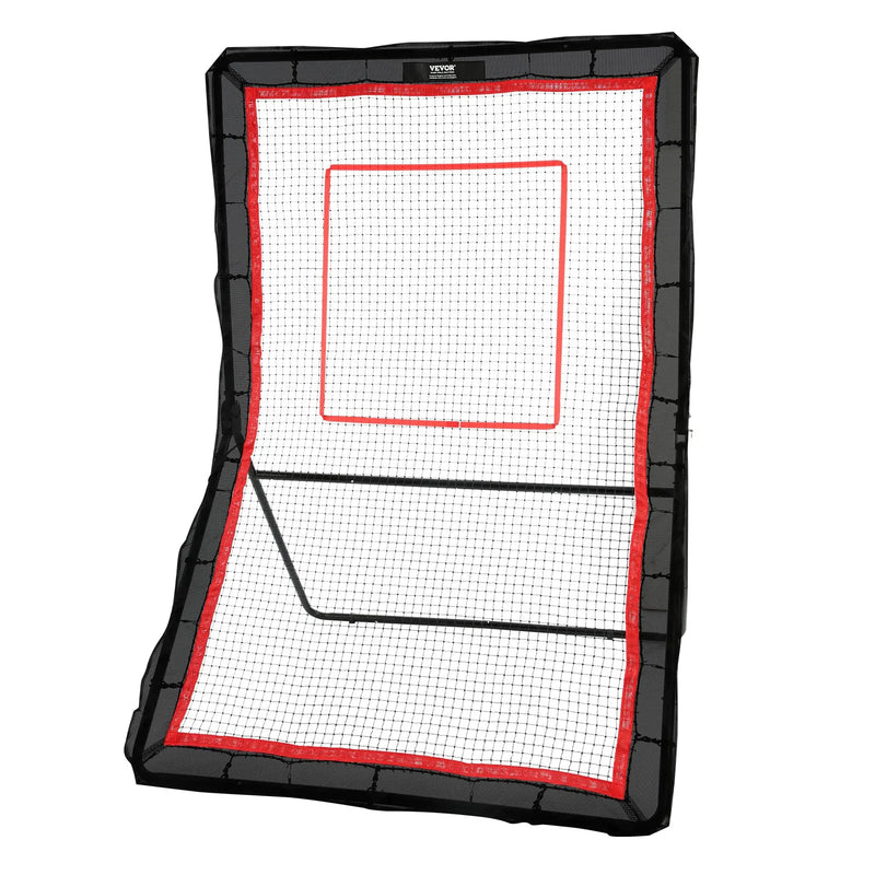 VEVOR Lakrosa atsitiena tīkls pagalmam, 1524 × 2133,6 mm volejbola atsitiena tīkls, Pitchback beisbola un softbola atgriešanas treniņu siets, regulējama leņķa metienu treniņu siena ar mērķi