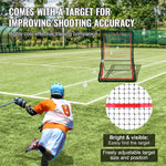 VEVOR Lakrosa atsitiena tīkls pagalmam, 1524 × 2133,6 mm volejbola atsitiena tīkls, Pitchback beisbola un softbola atgriešanas treniņu siets, regulējama leņķa metienu treniņu siena ar mērķi
