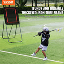 VEVOR Salokāms lakrosa atsitiena tīkls pagalmam, 914,4 × 1219,2 mm volejbola atsitiena tīkls, Pitchback beisbola un softbola atgriešanas treniņu siets, regulējama leņķa metienu treniņu siena, melns