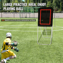 VEVOR Salokāms lakrosa atsitiena tīkls pagalmam, 914,4 × 1219,2 mm volejbola atsitiena tīkls, Pitchback beisbola un softbola atgriešanas treniņu siets, regulējama leņķa metienu treniņu siena, melns