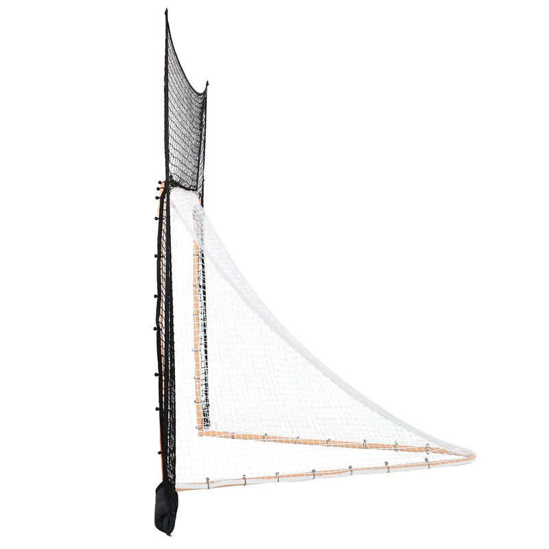 VEVOR Hokeja un lakrosa aizsargtīkls aiz vārtiem, 3657,6 × 2743,2 mm lakrosa tīkls ar paplašinātu pārklājumu, ātra un vienkārša uzstādīšana ar pilnu piederumu komplektu, pagalma lakrosa aprīkojums jauniešiem un pieaugušajiem (TIKAI TĪKLS)