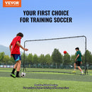VEVOR Futbola Atsitiena Tīkls 366x183 cm – Izturīgs Dzelzs Treniņu Tīkls ar Pārnēsājamu Somu, Piemērots Futbola un Volejbola Treniņiem, Solo Praksei un Piespēļu Attīstīšanai Pagalmā