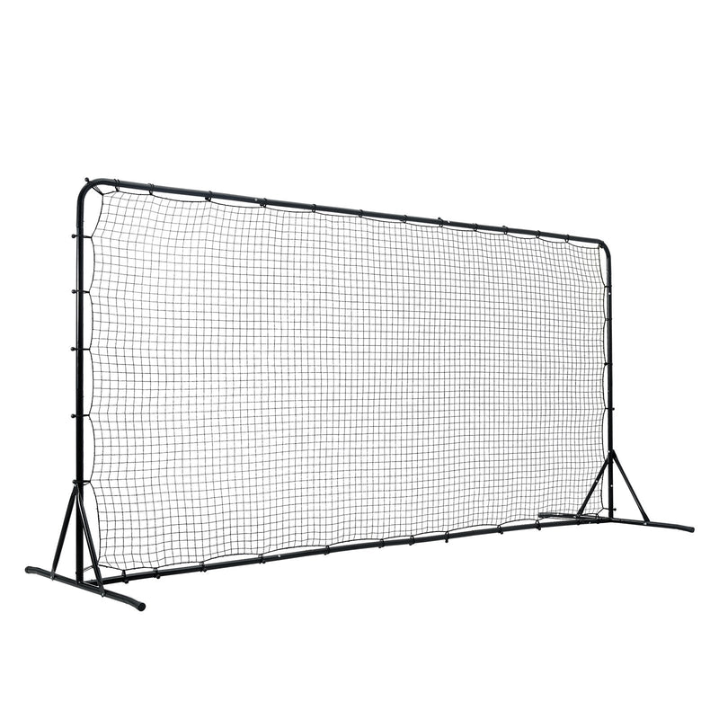 VEVOR Futbola Atsitiena Tīkls 366x183 cm – Izturīgs Dzelzs Treniņu Tīkls ar Pārnēsājamu Somu, Piemērots Futbola un Volejbola Treniņiem, Solo Praksei un Piespēļu Attīstīšanai Pagalmā