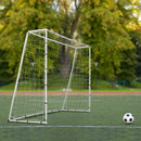 VEVOR Futbola Atlecošais Treneris 240x180 cm | Dzelzs Futbola Treniņu Aprīkojums ar Divpusēju Atlecošo Tīklu un Vārtiem