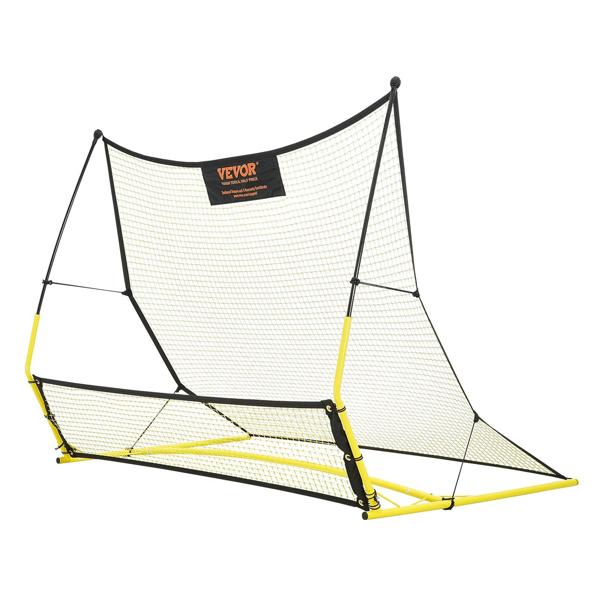 VEVOR 2-in-1 Pārnēsājamais futbola bumbas atgriezējs tīkls, 183 x 130 cm