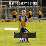 VEVOR 2-in-1 Pārnēsājamais futbola bumbas atgriezējs tīkls, 183 x 130 cm