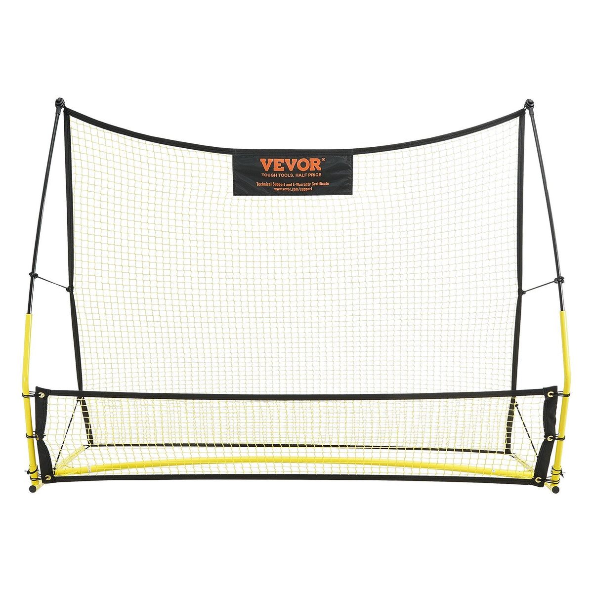 VEVOR 2-in-1 Pārnēsājamais futbola bumbas atgriezējs tīkls, 183 x 130 cm