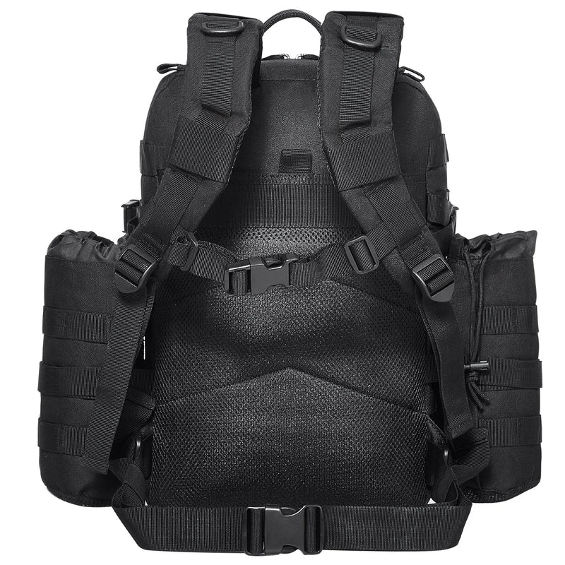 Taktiskā mugursoma 25 l, militāra tipa ar MOLLE sistēmu, 3 nodalījumiem, melna