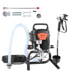 Statīva elektriskais bezgaisa krāsu smidzinātājs, 950 W, 3000 PSI, augstas efektivitātes krāsošana ar smalku un vienmērīgu pārklājumu, rokas krāsu smidzinātājs mājas iekštelpu un āra mēbelēm, žogiem