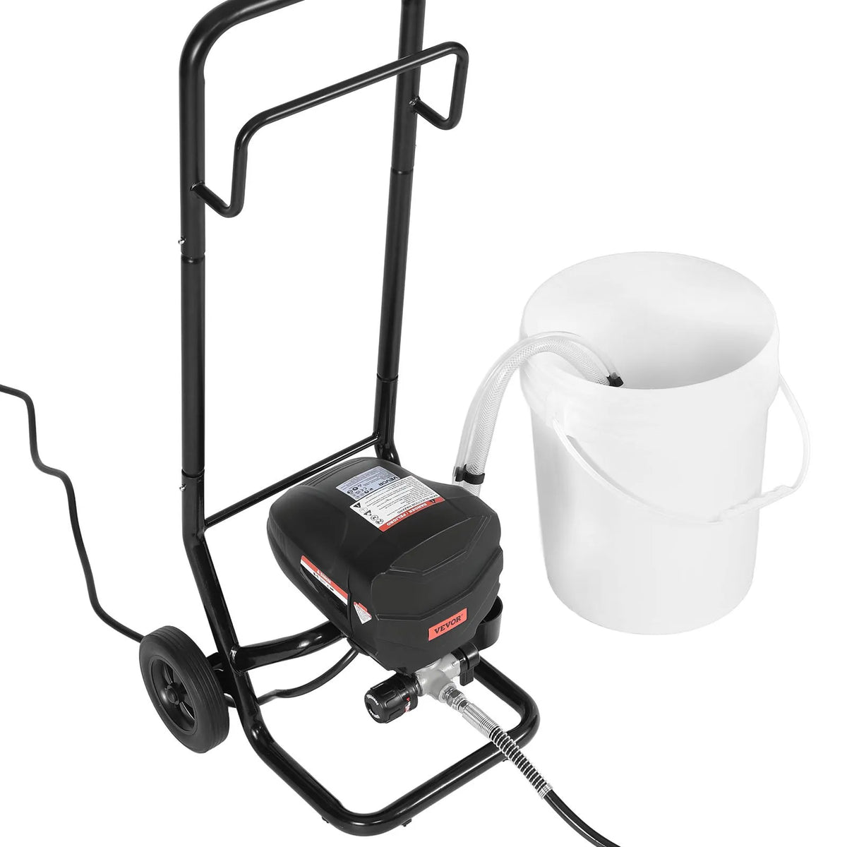 VEVOR statīva tipa bezgaisa krāsas smidzinātājs, 650 W, 20,7 MPa augstspiediena bezgaisa krāsošanas iekārta ar ratiņiem, tīrīšanas birsti, šļūteni, pagarinājuma kātu un sprauslām, elektriskā krāsošanas iekārta mājas iekšdarbiem un ārdarbiem