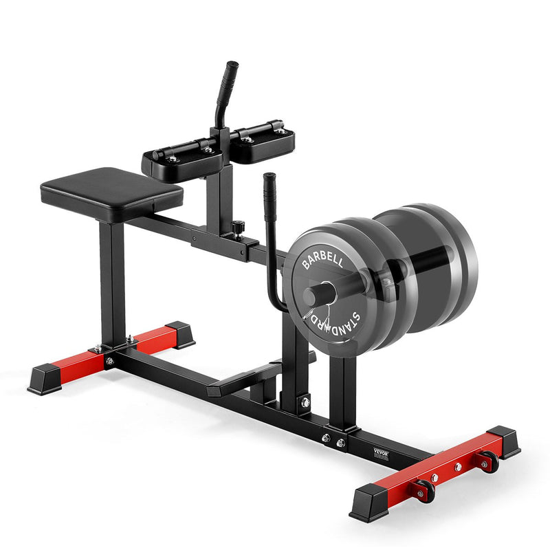 VEVOR sēdošais ikru trenažieris līdz 200 kg, ikru pacelšanas trenažieris mājas sporta zālei, kāju treniņu iekārta apakšējai ķermeņa daļai, piemērots 50 mm svaru diskiem