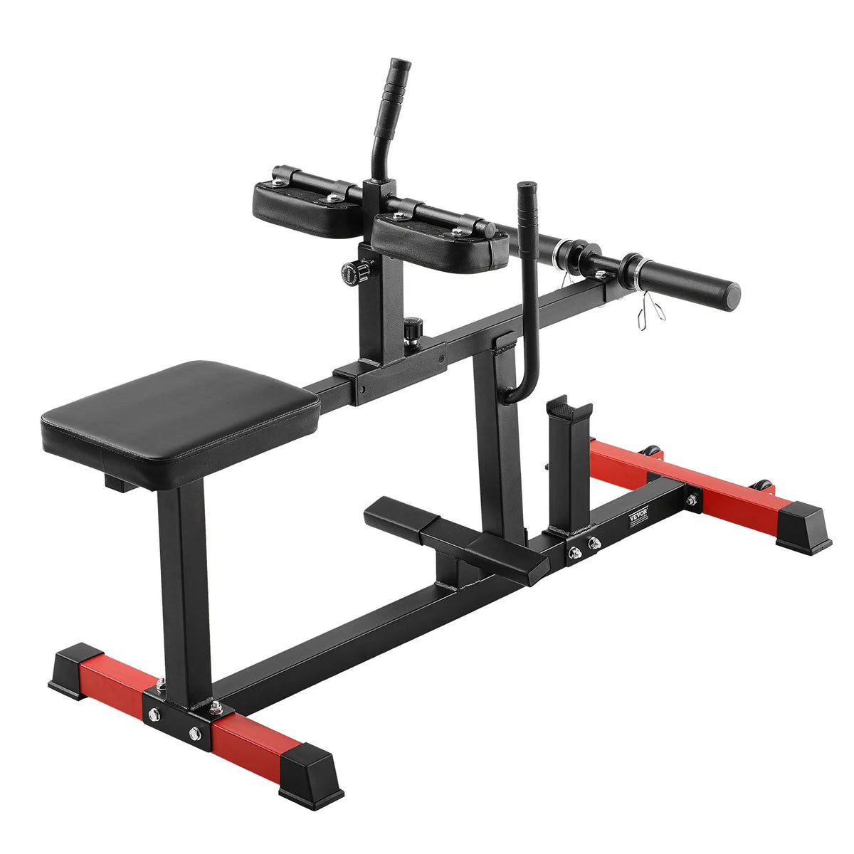 VEVOR sēdošais ikru trenažieris līdz 200 kg, ikru pacelšanas trenažieris mājas sporta zālei, kāju treniņu iekārta apakšējai ķermeņa daļai, piemērots 50 mm svaru diskiem