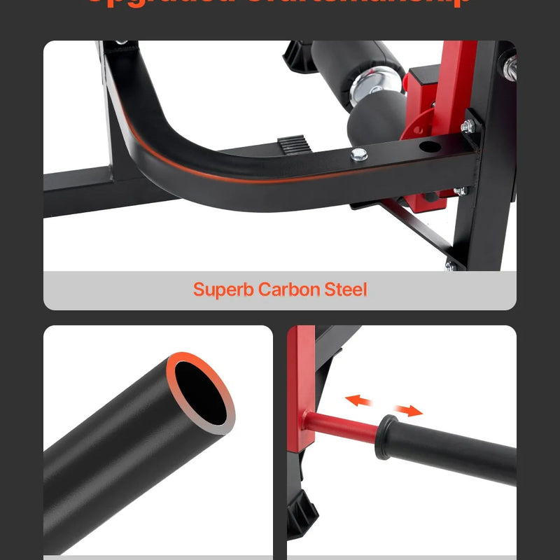 VEVOR kāju iztaisnošanas un saliekšanas trenažieris līdz 318 kg, sēdošais augšstilbu treniņu aprīkojums ar regulējamu konstrukciju, izturīgs mājas sporta zāles treniņu sols