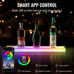 VEVOR sienas LED apgaismots alkohola pudeles displejs, mājas bāra plaukts, 61 cm